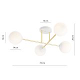 mini: Lampa sufitowa MAGNUM nowoczesna biała / złota E14 10W LED (6)