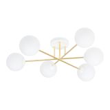 mini: Lampa sufitowa MAGNUM nowoczesna biała / złota E14 10W LED (1)