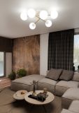mini: Lampa sufitowa MAGNUM nowoczesna biała / złota E14 10W LED (3)
