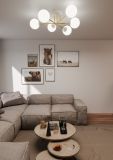 mini: Lampa sufitowa MAGNUM nowoczesna biała / złota E14 10W LED (4)