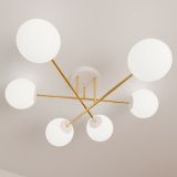 mini: Lampa sufitowa MAGNUM nowoczesna biała / złota E14 10W LED (5)