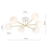 mini: Lampa sufitowa MAGNUM nowoczesna biała / złota E14 10W LED (6)