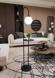 mini: Lampa podłogowa BARI nowoczesna czarna E14 10W LED (6)