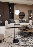 mini: Lampa podłogowa BARI nowoczesna czarna E14 10W LED (7)