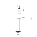 mini: Lampa podłogowa BARI nowoczesna czarna E14 10W LED (8)