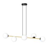 mini: Lampa wisząca GRAVITY nowoczesna czarna / złota E14 10W LED (1)
