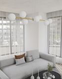 mini: Lampa wisząca GRAVITY nowoczesna biała / złota E14 10W LED (5)