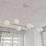 mini: Lampa wisząca GRAVITY nowoczesna biała / złota E14 10W LED (6)