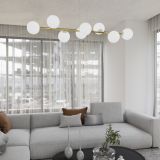 mini: Lampa wisząca GRAVITY nowoczesna biała / złota E14 10W LED (7)