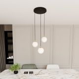 mini: Lampa wisząca ROYAL nowoczesna czarna / złota E14 10W LED (4)