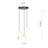 mini: Lampa wisząca ROYAL nowoczesna czarna / złota E14 10W LED (8)