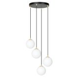 mini: Lampa wisząca ROYAL nowoczesna czarna / złota E14 10W LED (1)