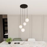 mini: Lampa wisząca ROYAL nowoczesna czarna / złota E14 10W LED (4)