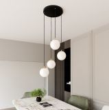 mini: Lampa wisząca ROYAL nowoczesna czarna / złota E14 10W LED (5)