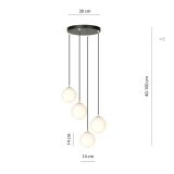mini: Lampa wisząca ROYAL nowoczesna czarna / złota E14 10W LED (8)