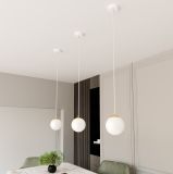 mini: Lampa wisząca ROYAL nowoczesna biała / złota E14 10W LED (4)