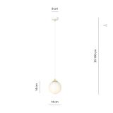 mini: Lampa wisząca ROYAL nowoczesna biała / złota E14 10W LED (7)