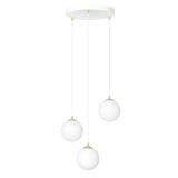 mini: Lampa wisząca ROYAL nowoczesna biała / złota E14 10W LED (1)