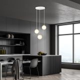 mini: Lampa wisząca ROYAL nowoczesna biała / złota E14 10W LED (2)