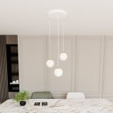 mini: Lampa wisząca ROYAL nowoczesna biała / złota E14 10W LED (4)