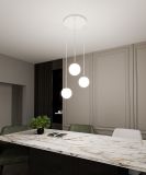 mini: Lampa wisząca ROYAL nowoczesna biała / złota E14 10W LED (6)