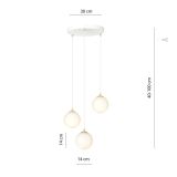 mini: Lampa wisząca ROYAL nowoczesna biała / złota E14 10W LED (8)