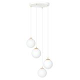 mini: Lampa wisząca ROYAL nowoczesna biała / złota E14 10W LED (1)