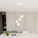mini: Lampa wisząca ROYAL nowoczesna biała / złota E14 10W LED (4)