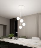 mini: Lampa wisząca ROYAL nowoczesna biała / złota E14 10W LED (6)