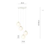 mini: Lampa wisząca ROYAL nowoczesna biała / złota E14 10W LED (8)