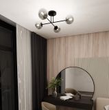 mini: Lampa sufitowa ROMA nowoczesna czarna E14 10W LED (4)