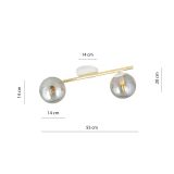 Lampa sufitowa SPLENDI nowoczesna biała / złota E14 10W LED