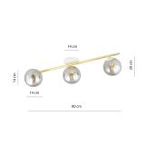 Lampa sufitowa SPLENDI nowoczesna biała / złota E14 10W LED