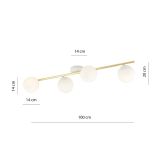 Lampa sufitowa SPLENDI nowoczesna biała / złota E14 10W LED