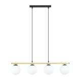 mini: Lampa wisząca ALORA nowoczesna czarna / złota E14 10W LED (1)