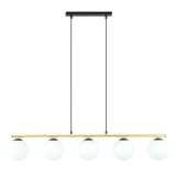 mini: Lampa wisząca ALLORA nowoczesna czarna / złota E14 10W LED (1)