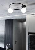 mini: Lampa sufitowa SOPRA nowoczesna czarna E14 10W LED (4)