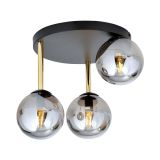 mini: Lampa sufitowa DOLCE nowoczesna czarna / złota E14 10W LED (1)