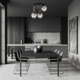 mini: Lampa sufitowa DOLCE nowoczesna czarna / złota E14 10W LED (3)