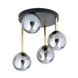 mini: Lampa sufitowa DOLCE nowoczesna czarna / złota E14 10W LED (2)