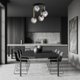 mini: Lampa sufitowa DOLCE nowoczesna czarna / złota E14 10W LED (3)