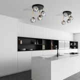 mini: Lampa sufitowa DOLCE nowoczesna czarna / złota E14 10W LED (4)