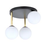 mini: Lampa sufitowa DOLCE nowoczesna czarna / złota E14 10W LED (1)