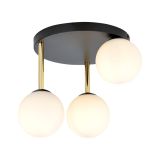 mini: Lampa sufitowa DOLCE nowoczesna czarna / złota E14 10W LED (2)