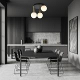 mini: Lampa sufitowa DOLCE nowoczesna czarna / złota E14 10W LED (3)