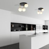 mini: Lampa sufitowa DOLCE nowoczesna czarna / złota E14 10W LED (4)