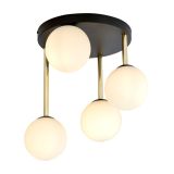 mini: Lampa sufitowa DOLCE nowoczesna czarna / złota E14 10W LED (2)