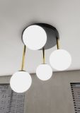 mini: Lampa sufitowa DOLCE nowoczesna czarna / złota E14 10W LED (5)