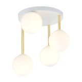mini: Lampa sufitowa DOLCE nowoczesna biała / złota E14 10W LED (1)
