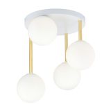 mini: Lampa sufitowa DOLCE nowoczesna biała / złota E14 10W LED (2)